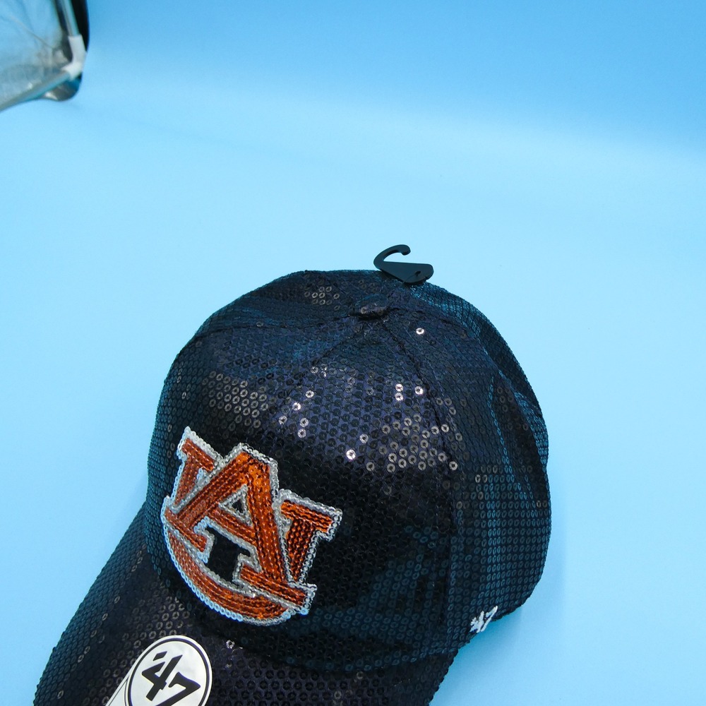 '47 Hat Womens Adjustable Auburn Tigers Navy Blue Sequin Sparkle Cap Polyester - Picture 4 of 8